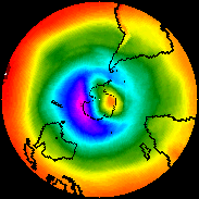 south polar projection